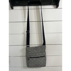 31 Thirty-One Hipster Black White Diamond Crossbody Organizing Purse Bag Pocket